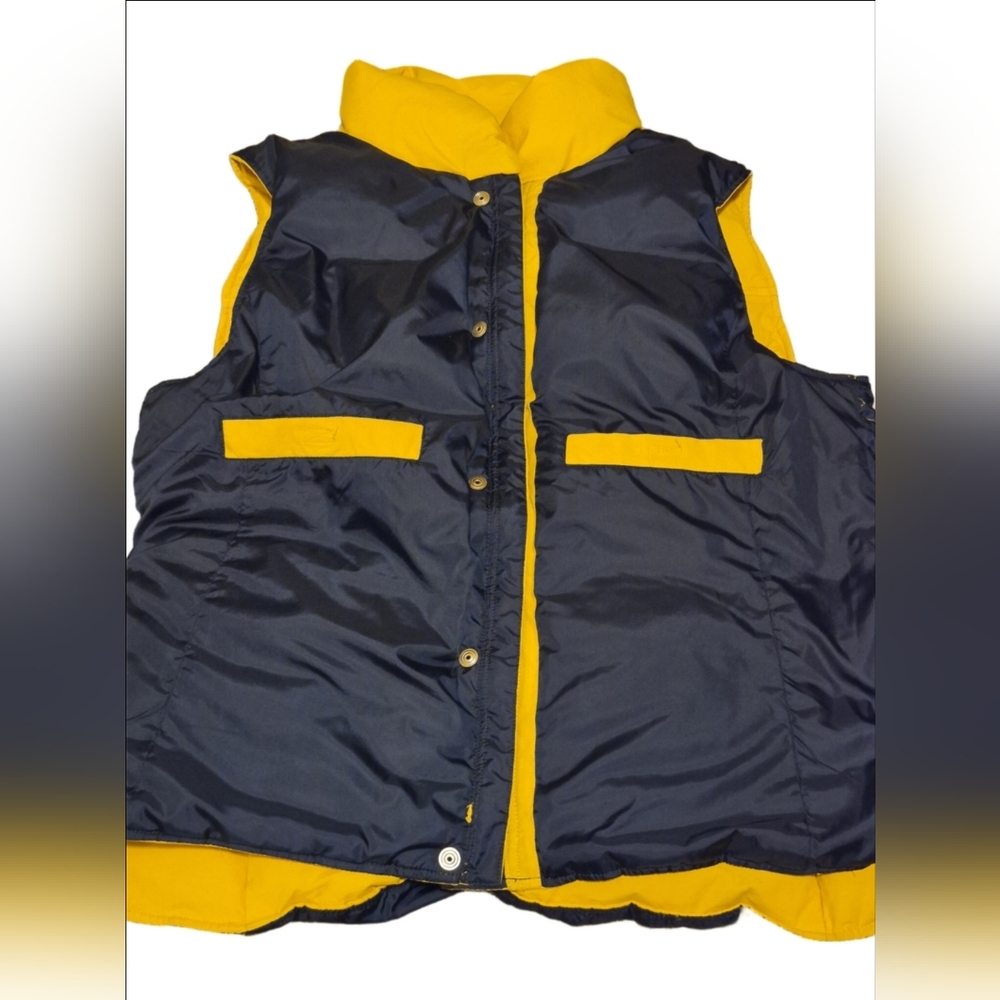 Women's s Lands End Quilted Puffer Vest - Yellow Large 12/14 - Picture 5 of 12